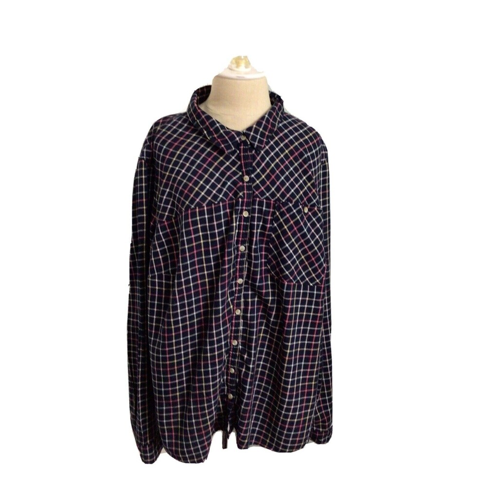 Maurices Blue and pink plaid Soft flannel long sleeve ~XL